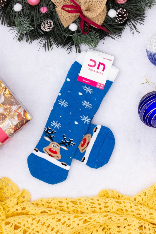 Шкарпетки жіночі "Новорічні" (зима) високі